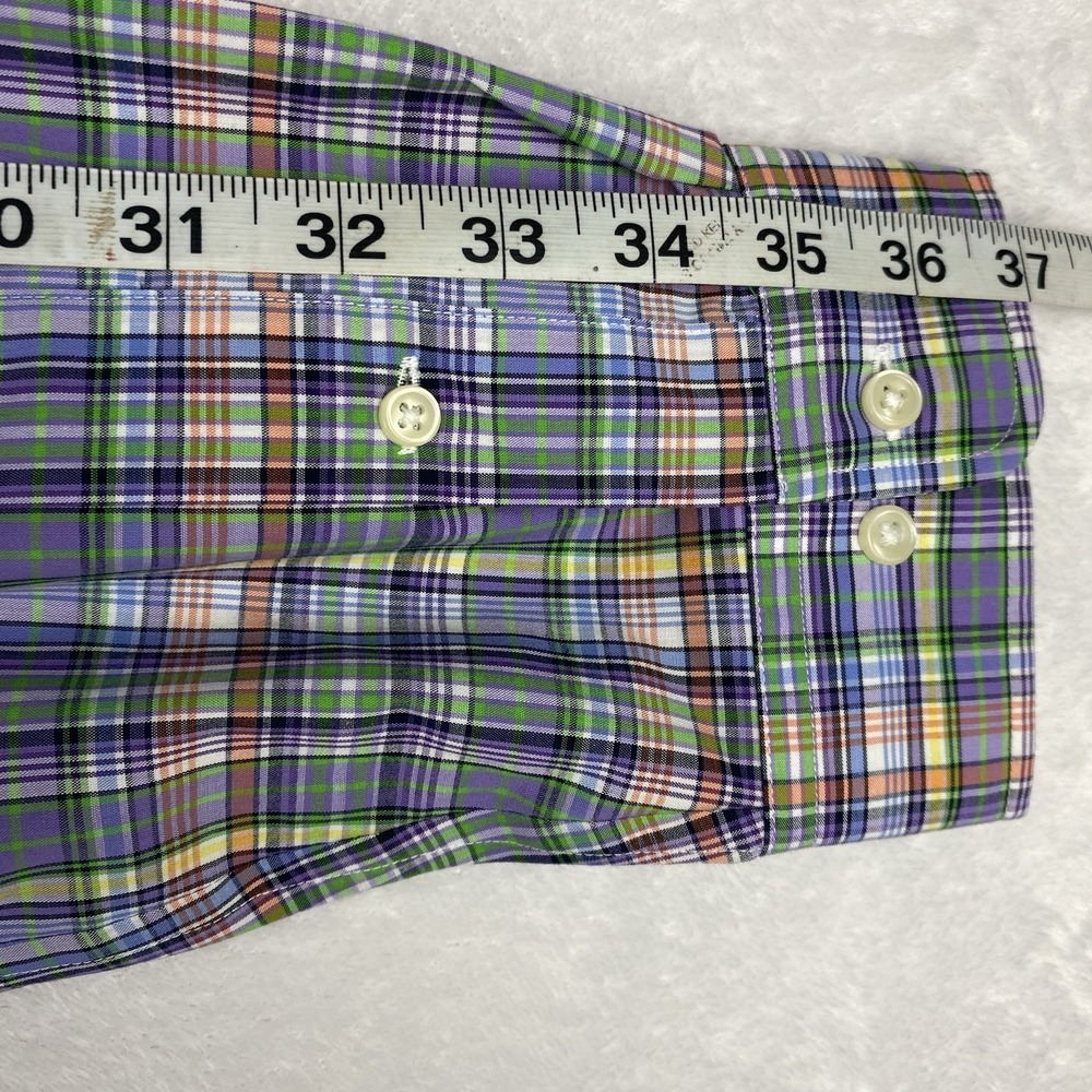 Ralph Lauren Shirt Mens XL Multicolor Plaid No Iron Long Sleeves - Picture 8 of 9